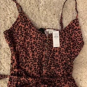 American Eagle leopard print jumpsuit